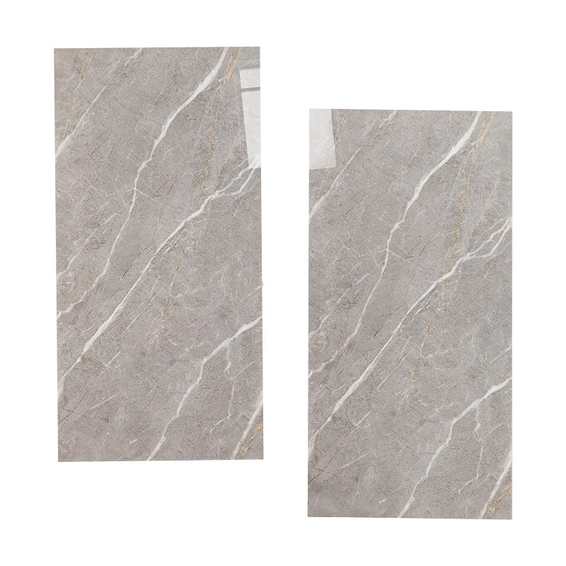 Marbling Floor Tile Straight Edge Polished Rectangle Singular Tile Brown Grey Clearhalo 'Floor Tiles & Wall Tiles' 'floor_tiles_wall_tiles' 'Flooring 'Home Improvement' 'home_improvement' 'home_improvement_floor_tiles_wall_tiles' Walls and Ceiling' 7119413