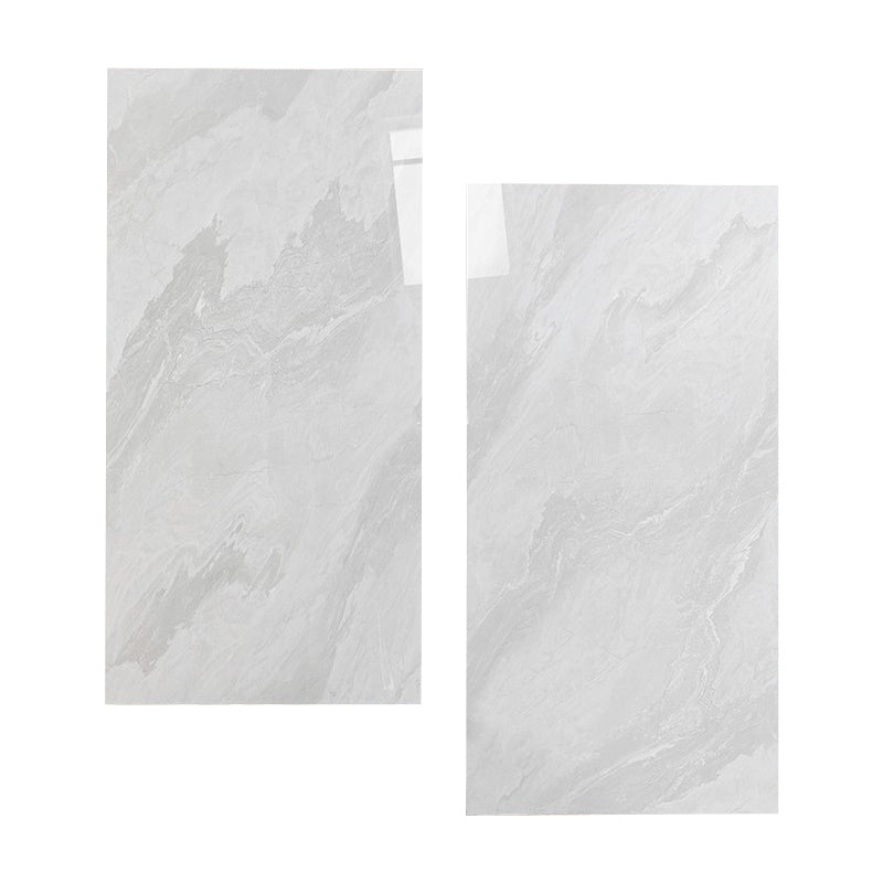 Marbling Floor Tile Straight Edge Polished Rectangle Singular Tile Gray-White Clearhalo 'Floor Tiles & Wall Tiles' 'floor_tiles_wall_tiles' 'Flooring 'Home Improvement' 'home_improvement' 'home_improvement_floor_tiles_wall_tiles' Walls and Ceiling' 7119416