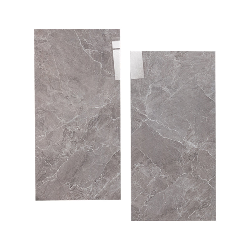 Gray Tone Floor Tile Straight Edge Polished Marbling Singular Tile Dark Gray Clearhalo 'Floor Tiles & Wall Tiles' 'floor_tiles_wall_tiles' 'Flooring 'Home Improvement' 'home_improvement' 'home_improvement_floor_tiles_wall_tiles' Walls and Ceiling' 7119495