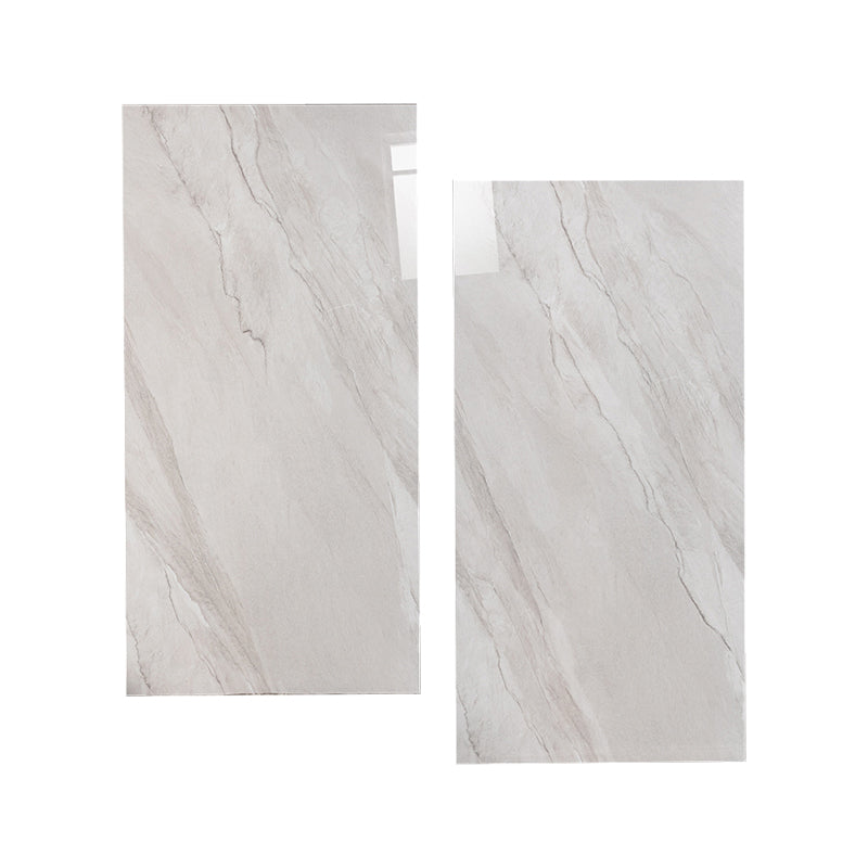 Gray Tone Floor Tile Straight Edge Polished Marbling Singular Tile Gray-White Clearhalo 'Floor Tiles & Wall Tiles' 'floor_tiles_wall_tiles' 'Flooring 'Home Improvement' 'home_improvement' 'home_improvement_floor_tiles_wall_tiles' Walls and Ceiling' 7119502