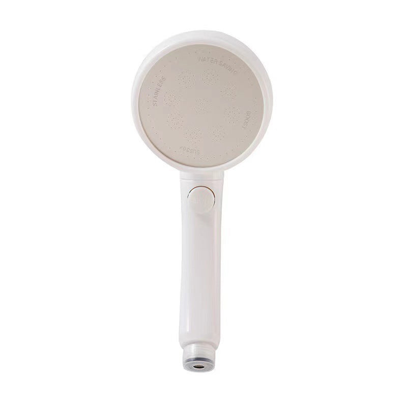 Plastic Handheld Shower Head White Standard Spray Round Wall Mount Swivel Shower Head Clearhalo 'Bathroom Remodel & Bathroom Fixtures' 'Home Improvement' 'home_improvement' 'home_improvement_shower_heads' 'Shower Heads' 'shower_heads' 'Showers & Bathtubs Plumbing' 'Showers & Bathtubs' 7119587