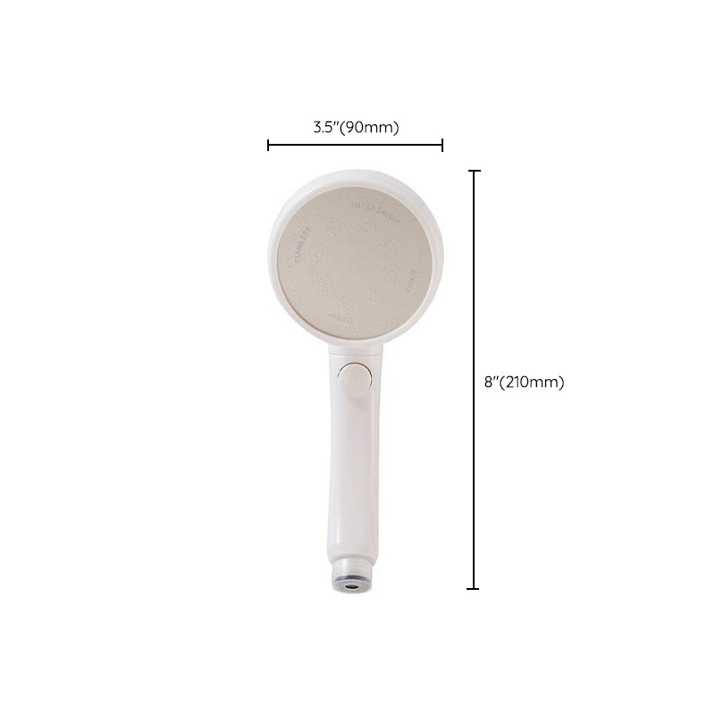 Plastic Handheld Shower Head White Standard Spray Round Wall Mount Swivel Shower Head Clearhalo 'Bathroom Remodel & Bathroom Fixtures' 'Home Improvement' 'home_improvement' 'home_improvement_shower_heads' 'Shower Heads' 'shower_heads' 'Showers & Bathtubs Plumbing' 'Showers & Bathtubs' 7119591