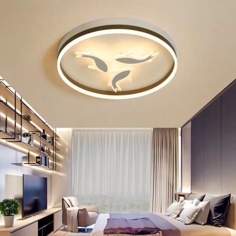 Ring LED Ceiling Light with Swimming Fish Creative Acrylic White Flushmount Light for Baby Room Clearhalo 'Ceiling Lights' 'Close To Ceiling Lights' 'Close to ceiling' 'Flush mount' Lighting' 71196