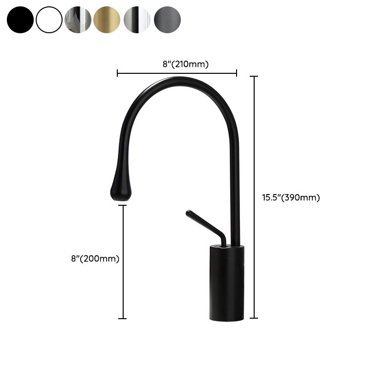 Deck Mounted Metal Bathtub Faucet Tub Filler Single Handle Drip Faucet Clearhalo 'Bathroom Remodel & Bathroom Fixtures' 'Bathroom Sink Faucets' 'Bathroom Sinks & Faucet Components' 'bathroom_sink_faucets' 'Home Improvement' 'home_improvement' 'home_improvement_bathroom_sink_faucets' 7119796