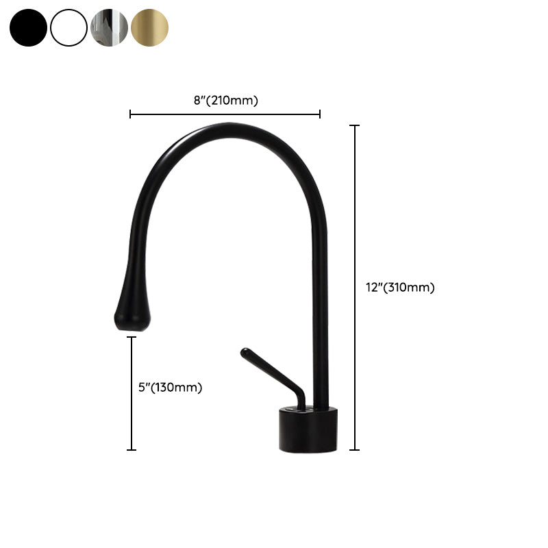 Deck Mounted Metal Bathtub Faucet Tub Filler Single Handle Drip Faucet Clearhalo 'Bathroom Remodel & Bathroom Fixtures' 'Bathroom Sink Faucets' 'Bathroom Sinks & Faucet Components' 'bathroom_sink_faucets' 'Home Improvement' 'home_improvement' 'home_improvement_bathroom_sink_faucets' 7119798