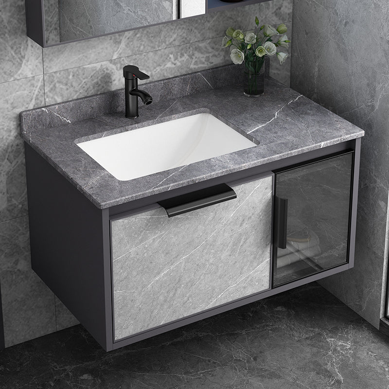 Metal Bathroom Sink Vanity Wall-Mounted Bathroom Vanity with Sink Included Clearhalo 'Bathroom Remodel & Bathroom Fixtures' 'Bathroom Vanities' 'bathroom_vanities' 'Home Improvement' 'home_improvement' 'home_improvement_bathroom_vanities' 7119816