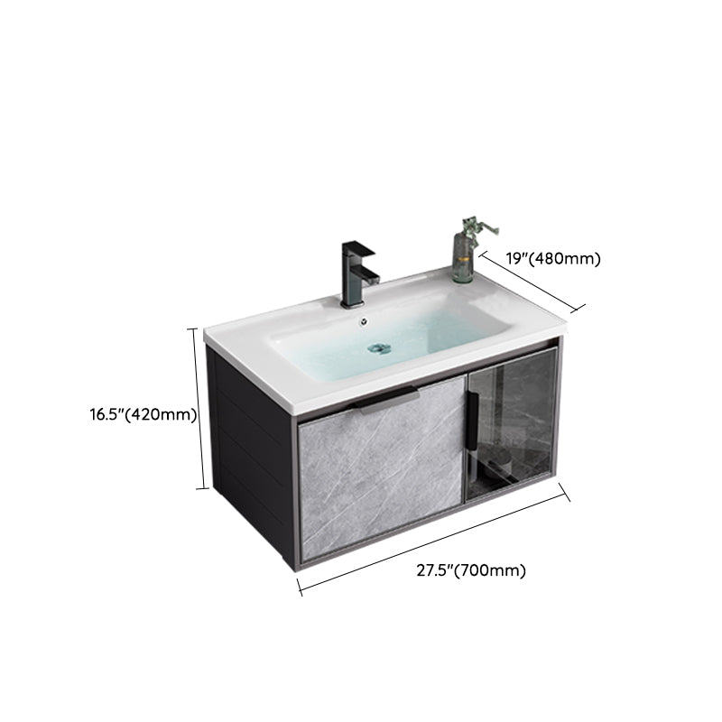 Metal Bathroom Sink Vanity Wall-Mounted Bathroom Vanity with Sink Included Clearhalo 'Bathroom Remodel & Bathroom Fixtures' 'Bathroom Vanities' 'bathroom_vanities' 'Home Improvement' 'home_improvement' 'home_improvement_bathroom_vanities' 7119847