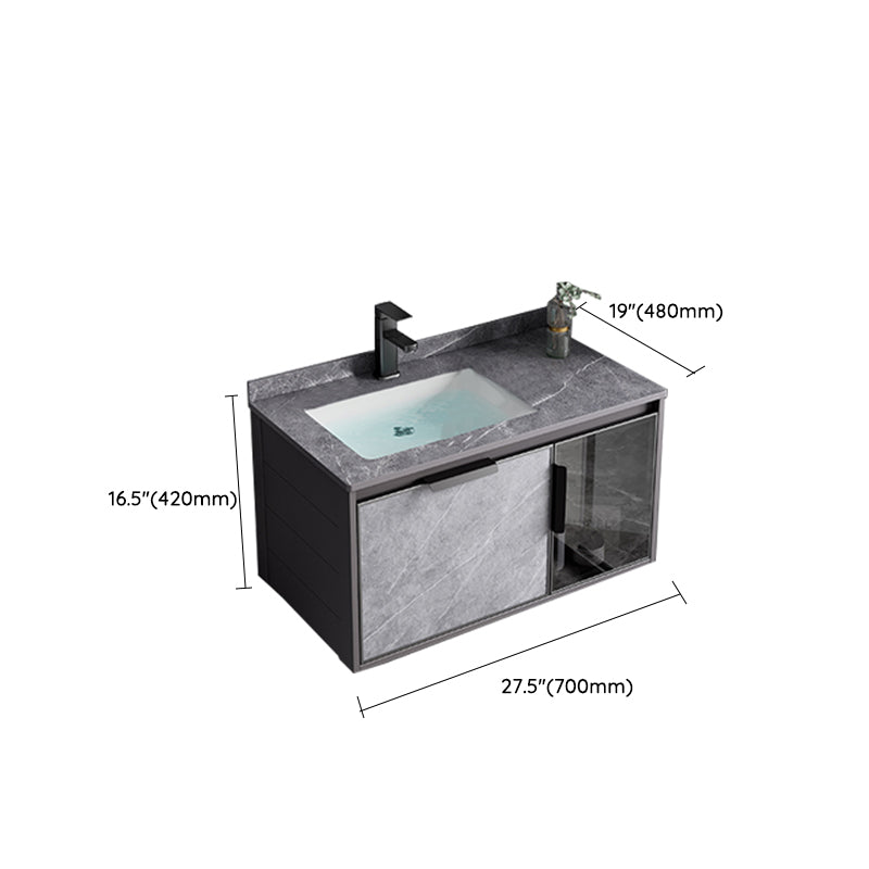 Metal Bathroom Sink Vanity Wall-Mounted Bathroom Vanity with Sink Included Clearhalo 'Bathroom Remodel & Bathroom Fixtures' 'Bathroom Vanities' 'bathroom_vanities' 'Home Improvement' 'home_improvement' 'home_improvement_bathroom_vanities' 7119848