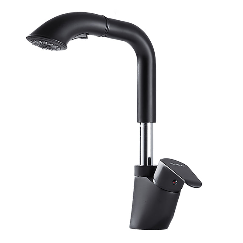 Industrial Single Level Kitchen Faucet Lead Free One Hold Tub Filler Trim Clearhalo 'bathroom_sink_faucets' 'Conjuntos de Torneiras de Lavatório e Banheiro' 'home_improvement' 'home_improvement_bathroom_sink_faucets' 'Mobiliário Doméstico' 'Página inicial' 'Renovação e equipamento de casa de banho' 'Torneira para lavatório de banheiro' 7120015