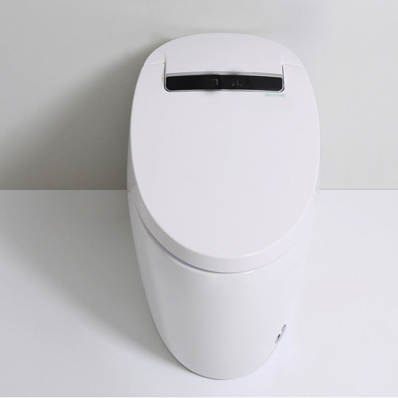 White Floor Standing Bidet in Elongated with Warm Air Dryer Vitreous China Bidets Clearhalo 'Bathroom Remodel & Bathroom Fixtures' 'Bidets' 'Home Improvement' 'home_improvement' 'home_improvement_bidets' 'Toilets & Bidets' 7123457