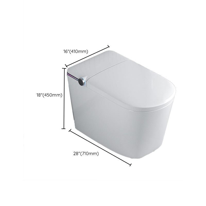 White Elongated Antimicrobial Floor Mount Bidet with Warm Air Dryer Clearhalo 'Bathroom Remodel & Bathroom Fixtures' 'Bidets' 'Home Improvement' 'home_improvement' 'home_improvement_bidets' 'Toilets & Bidets' 7123492