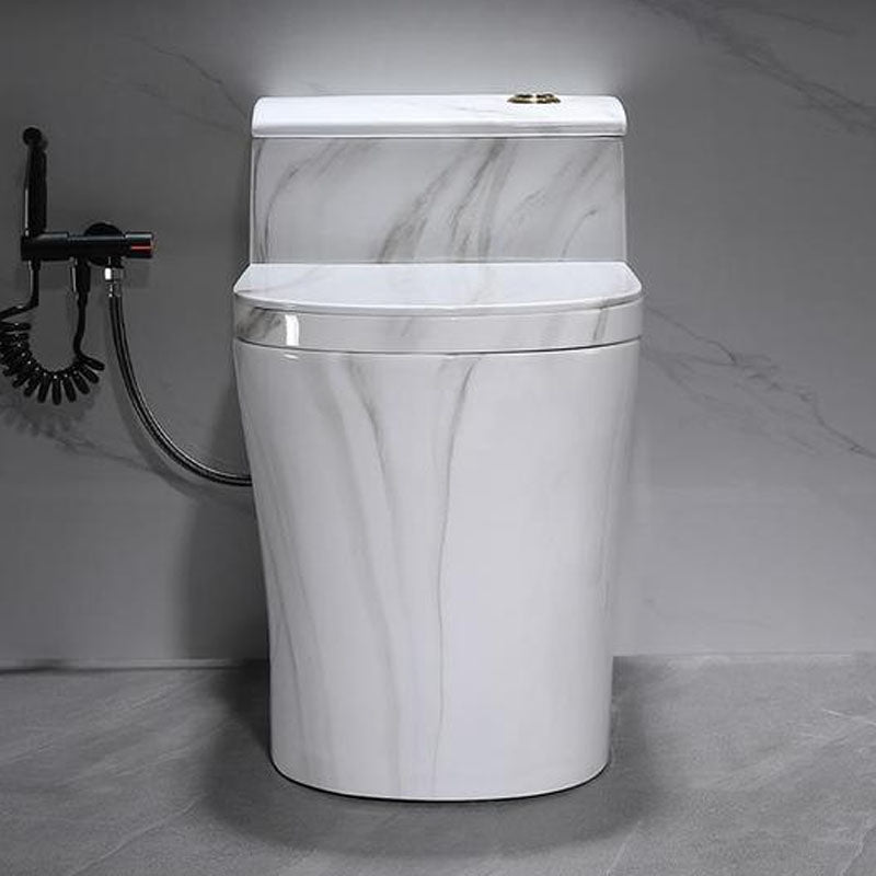 Pistolet pulvérisateur de toilettes à chasse d'eau en céramique  contemporain inclus, toilettes à urine pour salle de bains - Clearhalo