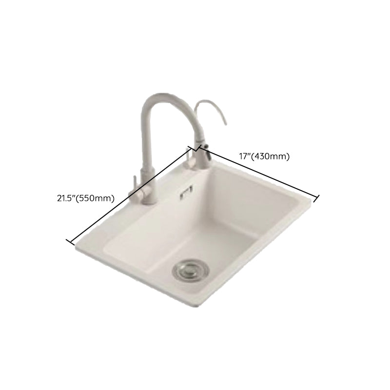 Modern Style Kitchen Sink Overflow Hole Design Drop-In Quartz Kitchen Sink in Beige Clearhalo 'Home Improvement' 'home_improvement' 'home_improvement_kitchen_sinks' 'Kitchen Remodel & Kitchen Fixtures' 'Kitchen Sinks & Faucet Components' 'Kitchen Sinks' 'kitchen_sinks' 7126235