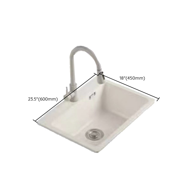 Modern Style Kitchen Sink Overflow Hole Design Drop-In Quartz Kitchen Sink in Beige Clearhalo 'Home Improvement' 'home_improvement' 'home_improvement_kitchen_sinks' 'Kitchen Remodel & Kitchen Fixtures' 'Kitchen Sinks & Faucet Components' 'Kitchen Sinks' 'kitchen_sinks' 7126239