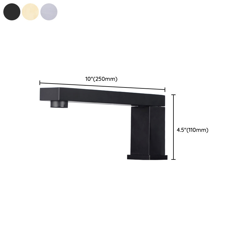 Contemporary Bath Faucet Deck Mount Plain Bathtub Faucet with Knob Handles Clearhalo 'Bathroom Remodel & Bathroom Fixtures' 'Bathtub Faucets' 'bathtub_faucets' 'Home Improvement' 'home_improvement' 'home_improvement_bathtub_faucets' 7126623