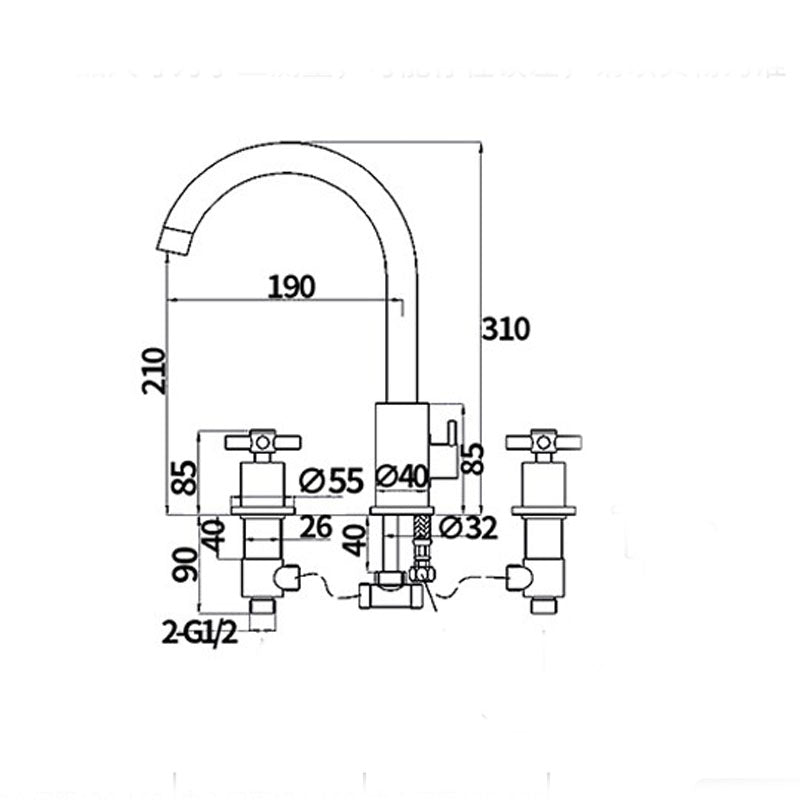 Modern Roman Tub Faucet Set Copper Deck-Mount with Handles Bathtub Faucet Clearhalo 'Bathroom Remodel & Bathroom Fixtures' 'Bathtub Faucets' 'bathtub_faucets' 'Home Improvement' 'home_improvement' 'home_improvement_bathtub_faucets' 7126650