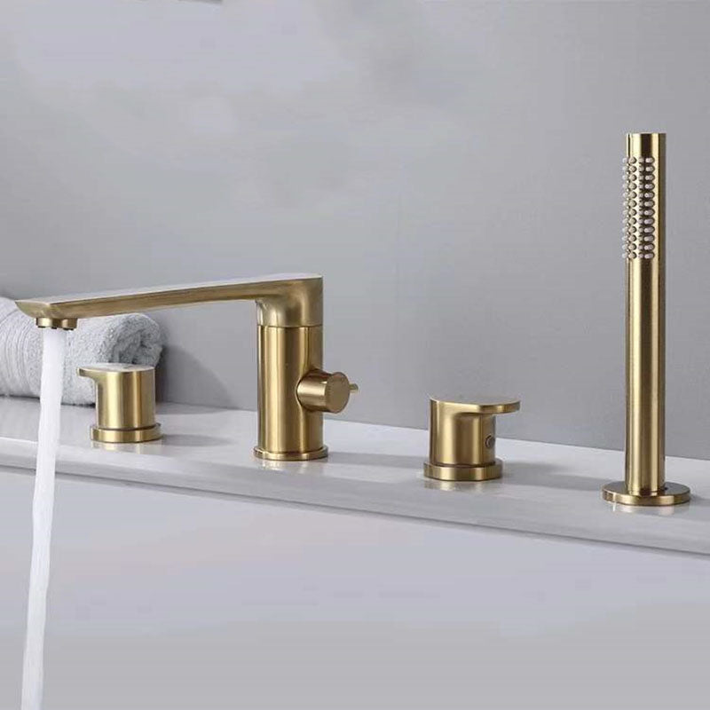 Embellecedor de llenado de baño moderno de cobre con embellecedor de caño  giratorio para ducha de mano para montaje en pared - Clearhalo