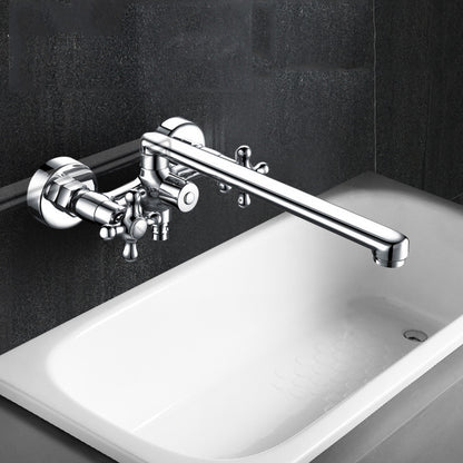 Modern Bath Filler Trim Copper with Handheld Shower Swivel Wall Mount Tub Spout Trim Single Faucet Clearhalo 'Bathroom Remodel & Bathroom Fixtures' 'Bathtub Faucets' 'bathtub_faucets' 'Home Improvement' 'home_improvement' 'home_improvement_bathtub_faucets' 7126906