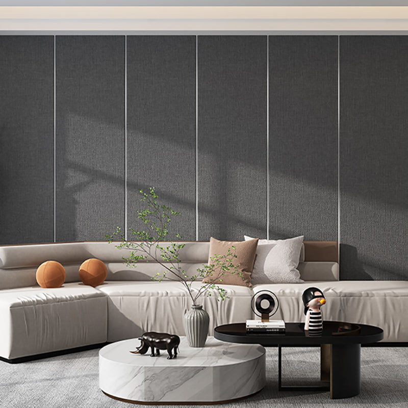 Modern Peel and Stick Panel Waterproof Wall Paneling for Living Room Dark Gray Clearhalo 'Flooring 'Home Improvement' 'home_improvement' 'home_improvement_wall_paneling' 'Wall Paneling' 'wall_paneling' 'Walls & Ceilings' Walls and Ceiling' 7127065