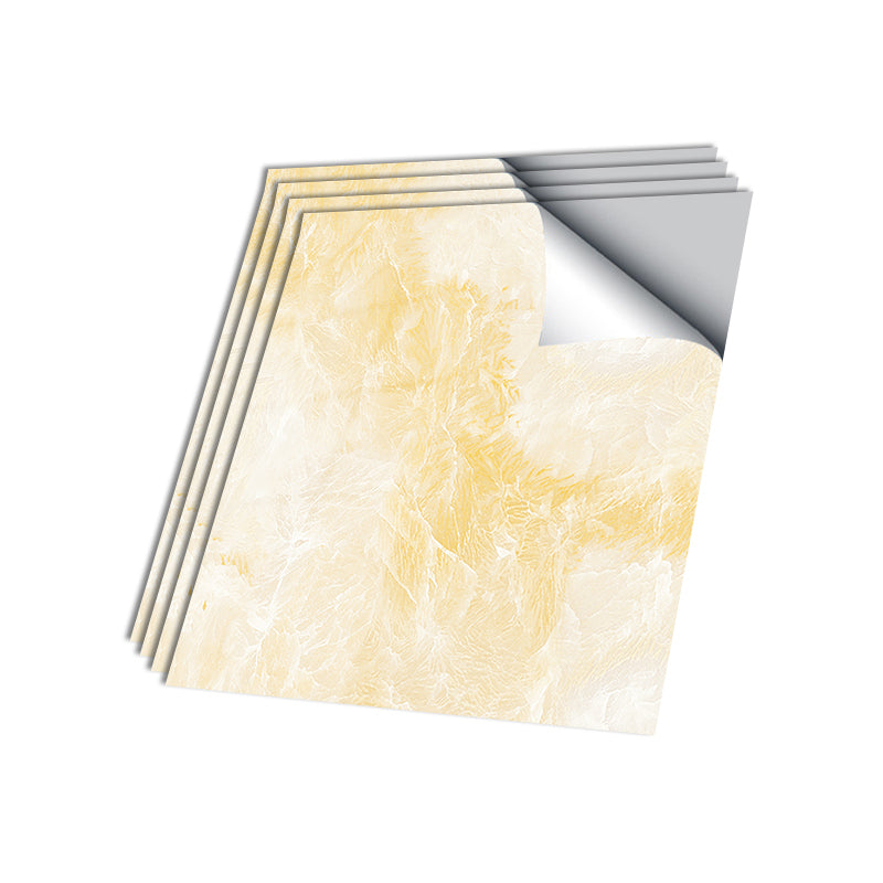 PVC Peel & Stick Field Tile Single Tile Waterproof Wallpaper with Square Shape Yellow Clearhalo 'Flooring 'Home Improvement' 'home_improvement' 'home_improvement_peel_stick_blacksplash' 'Peel & Stick Backsplash Tile' 'peel_stick_blacksplash' 'Walls & Ceilings' Walls and Ceiling' 7127107