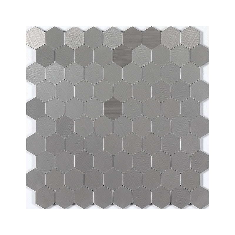 Square Peel & Stick Mosaic Tile Waterproof Mosaic Tile Wallpaper Grey Clearhalo 'Flooring 'Home Improvement' 'home_improvement' 'home_improvement_peel_stick_blacksplash' 'Peel & Stick Backsplash Tile' 'peel_stick_blacksplash' 'Walls & Ceilings' Walls and Ceiling' 7127181