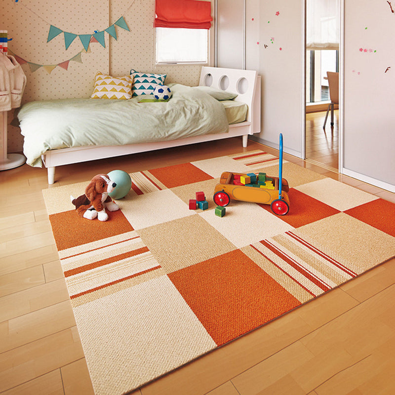 Modern Carpet Tiles Color Block Stain Resistant Bedroom Carpet Tiles Clearhalo 'Carpet Tiles & Carpet Squares' 'carpet_tiles_carpet_squares' 'Flooring 'Home Improvement' 'home_improvement' 'home_improvement_carpet_tiles_carpet_squares' Walls and Ceiling' 7127418