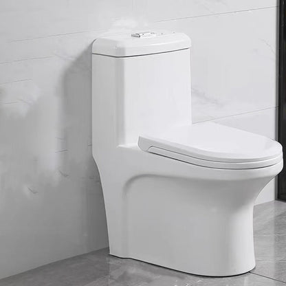 One Piece Toilet Modern Flush Toilet Floor Mounted Siphon Jet Urine Toilet 14"L x 26"W x 30"H White Clearhalo 'Bathroom Remodel & Bathroom Fixtures' 'Home Improvement' 'home_improvement' 'home_improvement_toilets' 'Toilets & Bidets' 'Toilets' 7130550