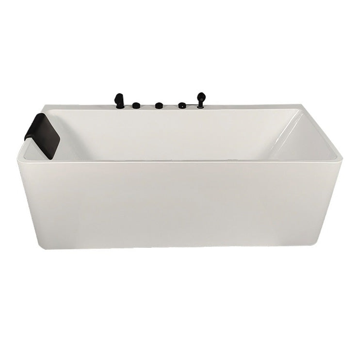 Back to Wall Soaking Bathtub Antique Finish Rectangular Modern Tub (Board not Included) Clearhalo 'Bathroom Remodel & Bathroom Fixtures' 'Bathtubs' 'Home Improvement' 'home_improvement' 'home_improvement_bathtubs' 'Showers & Bathtubs' 7132672