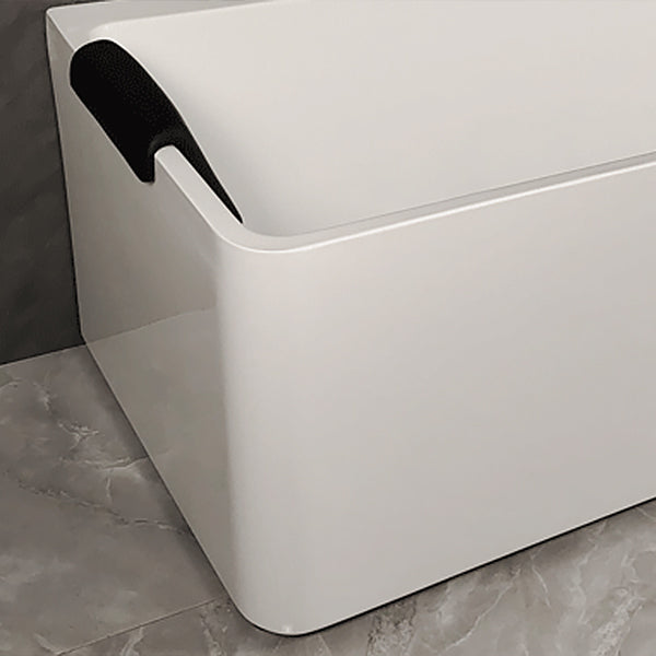 Back to Wall Soaking Bathtub Antique Finish Rectangular Modern Tub (Board not Included) Clearhalo 'Bathroom Remodel & Bathroom Fixtures' 'Bathtubs' 'Home Improvement' 'home_improvement' 'home_improvement_bathtubs' 'Showers & Bathtubs' 7132673