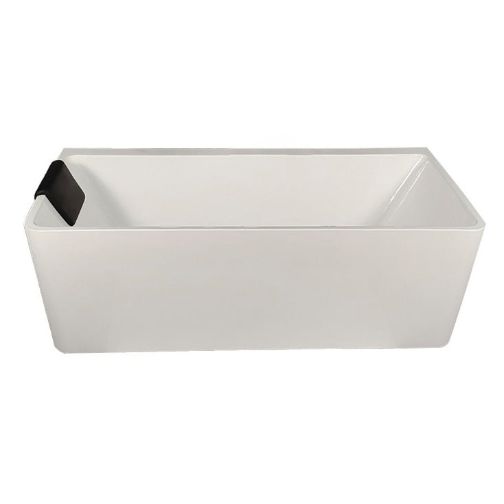 Back to Wall Soaking Bathtub Antique Finish Rectangular Modern Tub (Board not Included) Clearhalo 'Bathroom Remodel & Bathroom Fixtures' 'Bathtubs' 'Home Improvement' 'home_improvement' 'home_improvement_bathtubs' 'Showers & Bathtubs' 7132676