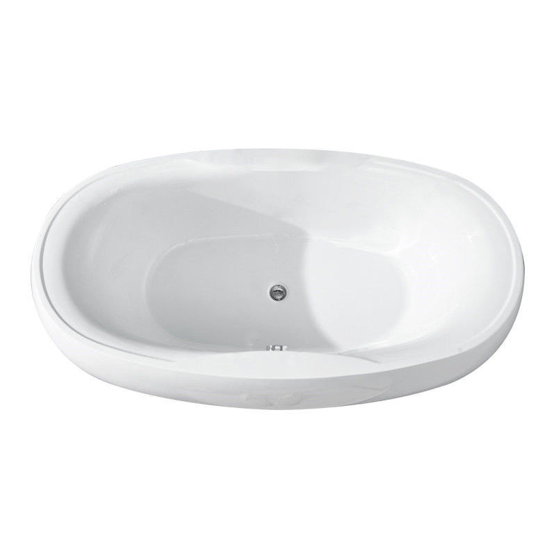 Freestanding Bath Acrylic Soaking White Heater Included Bathtub Massage Not Included Tub Clearhalo 'Bathroom Remodel & Bathroom Fixtures' 'Bathtubs' 'Home Improvement' 'home_improvement' 'home_improvement_bathtubs' 'Showers & Bathtubs' 7132699