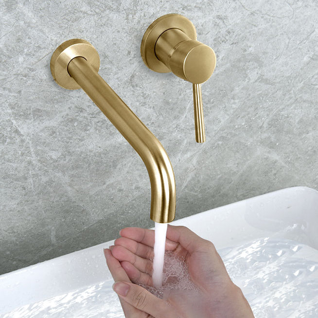 Wall Mounted Bronze Tub Filler Double Handles Bathtub Spout Tub Faucet Trim Clearhalo 'Bathroom Remodel & Bathroom Fixtures' 'Bathroom Sink Faucets' 'Bathroom Sinks & Faucet Components' 'bathroom_sink_faucets' 'Home Improvement' 'home_improvement' 'home_improvement_bathroom_sink_faucets' 7132773