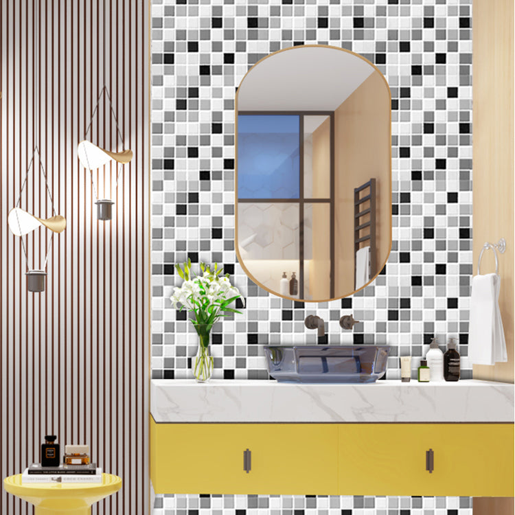 Mosaic Tile Wallpaper Plastic Waterproof Peel & Stick Mosaic Tile Clearhalo 'Flooring 'Home Improvement' 'home_improvement' 'home_improvement_peel_stick_blacksplash' 'Peel & Stick Backsplash Tile' 'peel_stick_blacksplash' 'Walls & Ceilings' Walls and Ceiling' 7133256