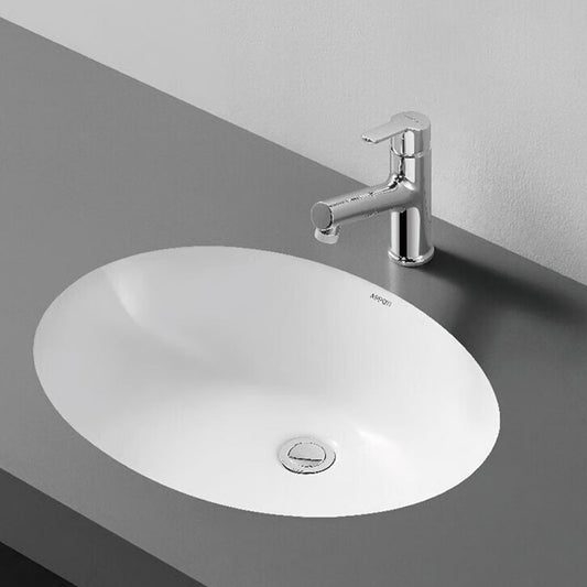 Modern Porcelain Bathroom Sink in White with Overflow Undermount Sink Clearhalo 'Bathroom Remodel & Bathroom Fixtures' 'Bathroom Sinks & Faucet Components' 'Bathroom Sinks' 'bathroom_sink' 'Home Improvement' 'home_improvement' 'home_improvement_bathroom_sink' 7133492