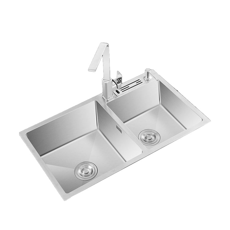 Modern Style Kitchen Sink Overflow Hole Design Scratch Resistant Kitchen Sink Clearhalo 'Home Improvement' 'home_improvement' 'home_improvement_kitchen_sinks' 'Kitchen Remodel & Kitchen Fixtures' 'Kitchen Sinks & Faucet Components' 'Kitchen Sinks' 'kitchen_sinks' 7134193