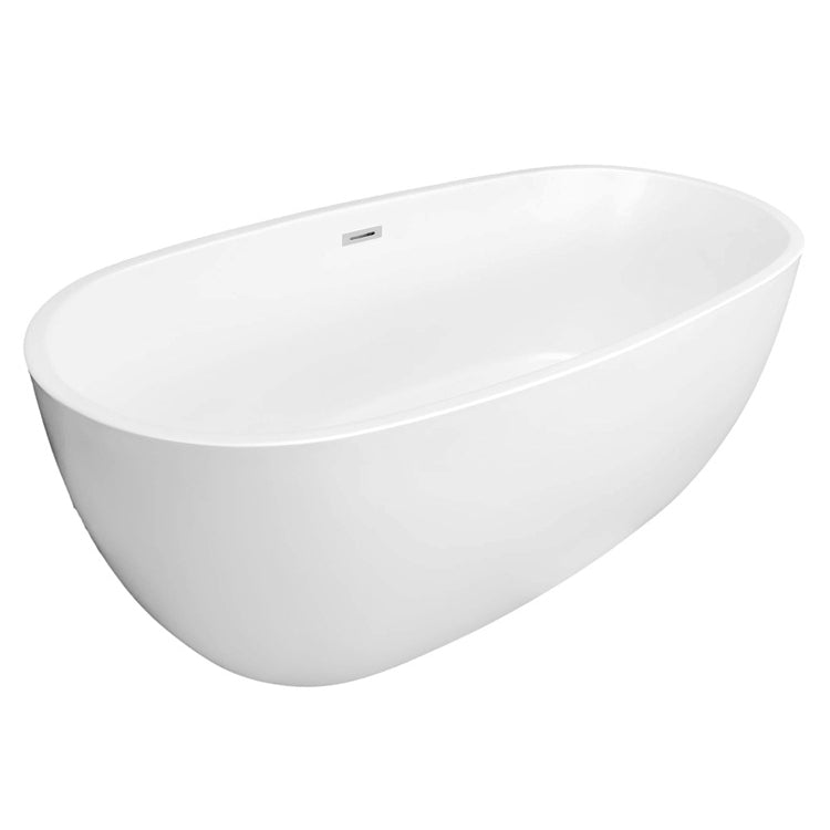 Acrylic Freestanding Soaking Bathtub Antique Finish Oval Modern Bath Tub Clearhalo 'Bathroom Remodel & Bathroom Fixtures' 'Bathtubs' 'Home Improvement' 'home_improvement' 'home_improvement_bathtubs' 'Showers & Bathtubs' 7139928