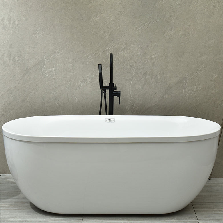 Freestanding Soaking Bathtub Antique Finish Modern Oval Bath Tub Black 67"L x 30"W x 24"H Tub with Freestanding Tub Fillers Clearhalo 'Bathroom Remodel & Bathroom Fixtures' 'Bathtubs' 'Home Improvement' 'home_improvement' 'home_improvement_bathtubs' 'Showers & Bathtubs' 7139985