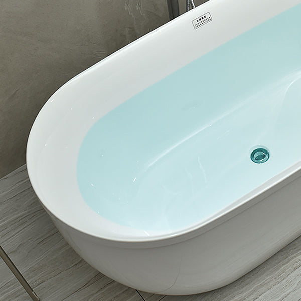 Freestanding Soaking Bathtub Antique Finish Modern Oval Bath Tub Clearhalo 'Bathroom Remodel & Bathroom Fixtures' 'Bathtubs' 'Home Improvement' 'home_improvement' 'home_improvement_bathtubs' 'Showers & Bathtubs' 7139992