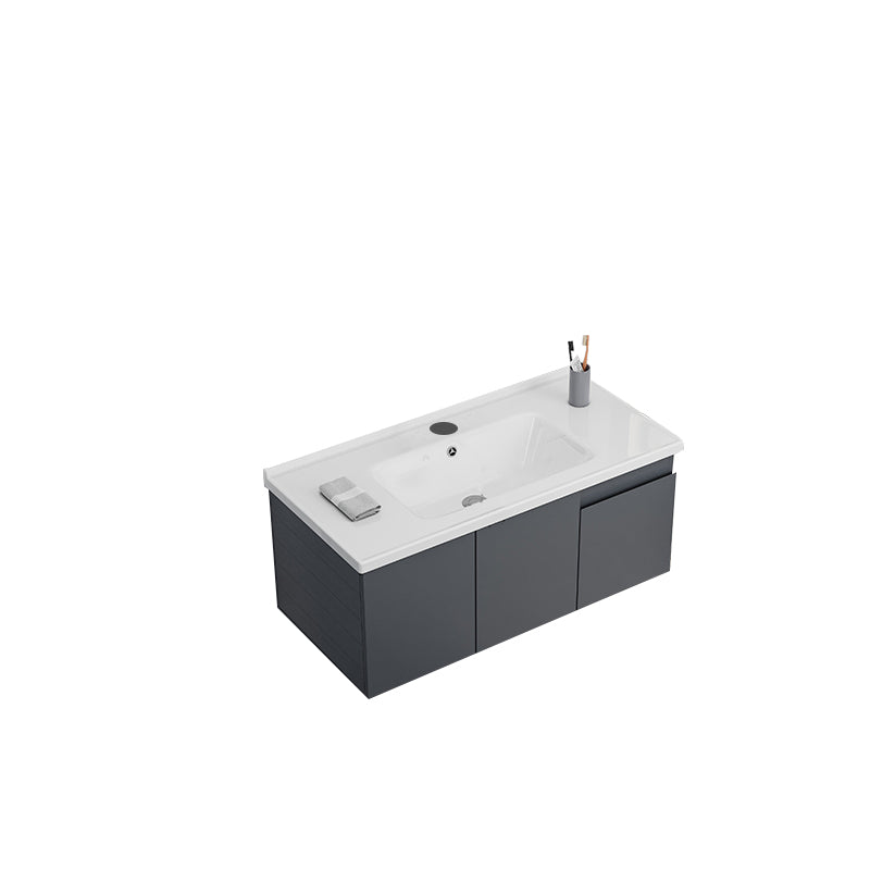 Wall Mounted Bathroom Vanity Modern Metal Vanity Set with Sink Included Bathroom Vanity 40"L x 19"W x 17"H Clearhalo 'Bathroom Remodel & Bathroom Fixtures' 'Bathroom Vanities' 'bathroom_vanities' 'Home Improvement' 'home_improvement' 'home_improvement_bathroom_vanities' 7145474