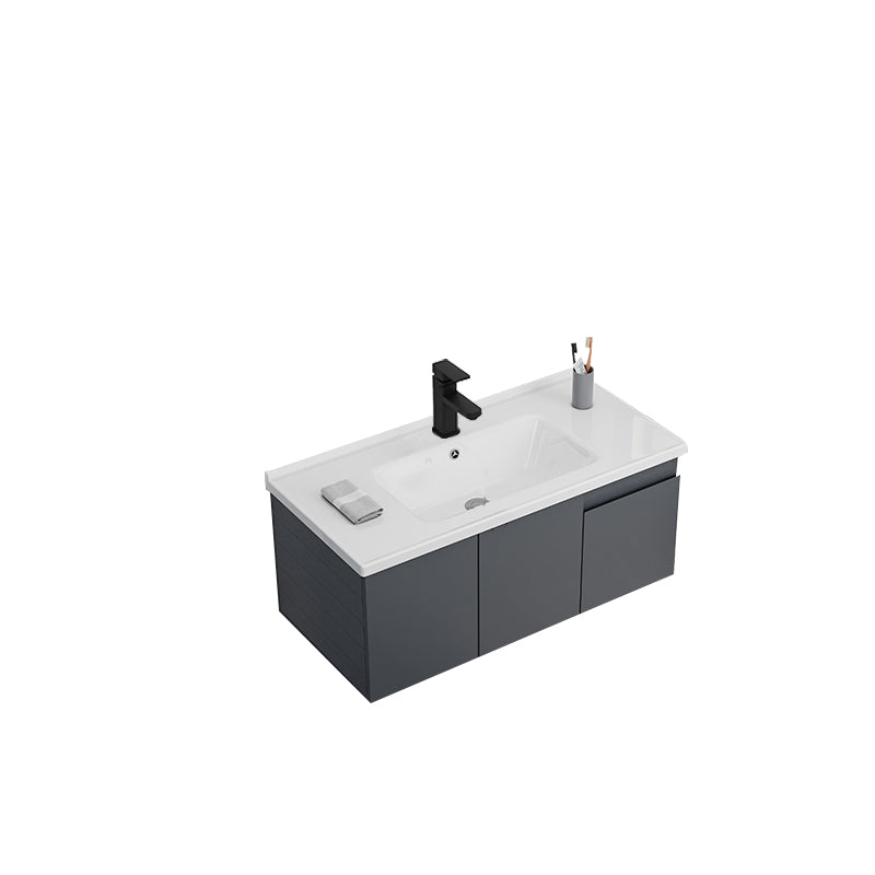 Wall Mounted Bathroom Vanity Modern Metal Vanity Set with Sink Included Vanity & Faucet 40"L x 19"W x 17"H Clearhalo 'Bathroom Remodel & Bathroom Fixtures' 'Bathroom Vanities' 'bathroom_vanities' 'Home Improvement' 'home_improvement' 'home_improvement_bathroom_vanities' 7145476