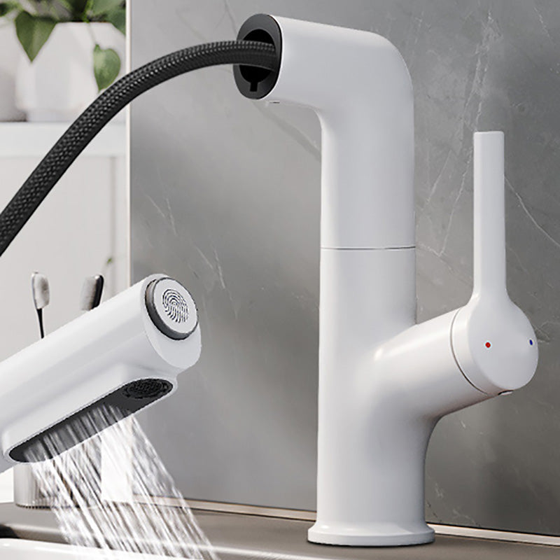 Contemporary Vessel Faucet Lever Handle Swivel Spout Vessel Sink Bathroom Faucet Clearhalo 'Accueil' 'Amélioration Domiciliaire' 'bathroom_sink_faucets' 'Ensembles de Lavabo & de Robinet de Toilette' 'home_improvement' 'home_improvement_bathroom_sink_faucets' 'Robinet de Lavabo de Salle de Bain' 'Rénovation et Équipement de Salle de Bain' 7147097