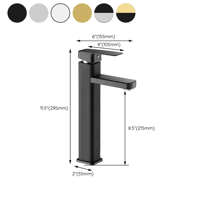 Vessel Sink Bathroom Faucet Lever Handle Low Arc Vessel Faucet Clearhalo 'Bathroom Remodel & Bathroom Fixtures' 'Bathroom Sink Faucets' 'Bathroom Sinks & Faucet Components' 'bathroom_sink_faucets' 'Home Improvement' 'home_improvement' 'home_improvement_bathroom_sink_faucets' 7147163