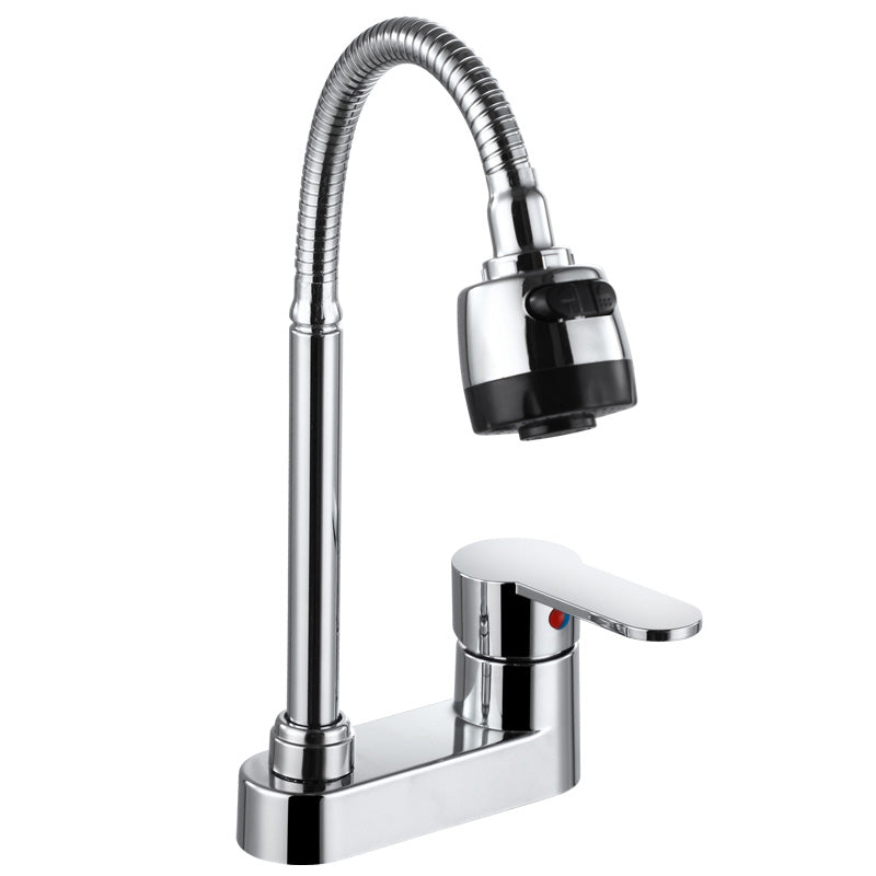 Vessel Sink Bathroom Faucet 2 Hole Faucets Chrome Lever Handle Clearhalo 'bathroom_sink_faucets' 'Conjunta de Baño y Conjunta de Grifo' 'Coronamiento de Baño y Dispositivo de Baño' 'Grifo del lavabo del baño' 'Hogar' 'home_improvement' 'home_improvement_bathroom_sink_faucets' 'Mejoras para el hogar' 7147173