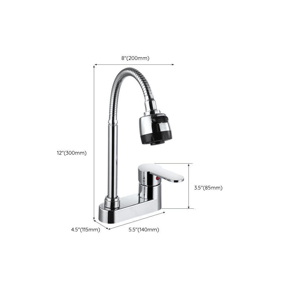 Vessel Sink Bathroom Faucet 2 Hole Faucets Chrome Lever Handle Clearhalo 'bathroom_sink_faucets' 'Conjunta de Baño y Conjunta de Grifo' 'Coronamiento de Baño y Dispositivo de Baño' 'Grifo del lavabo del baño' 'Hogar' 'home_improvement' 'home_improvement_bathroom_sink_faucets' 'Mejoras para el hogar' 7147190