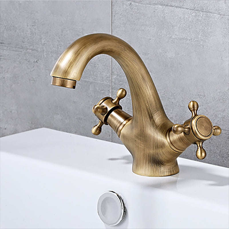 Industrial Basin Lavatory Faucet Vintage Vanity Sink Faucet for Bathroom Bronce 5.9" Clearhalo 'bathroom_sink_faucets' 'Conjunta de Baño y Conjunta de Grifo' 'Coronamiento de Baño y Dispositivo de Baño' 'Grifo del lavabo del baño' 'Hogar' 'home_improvement' 'home_improvement_bathroom_sink_faucets' 'Mejoras para el hogar' 7147861