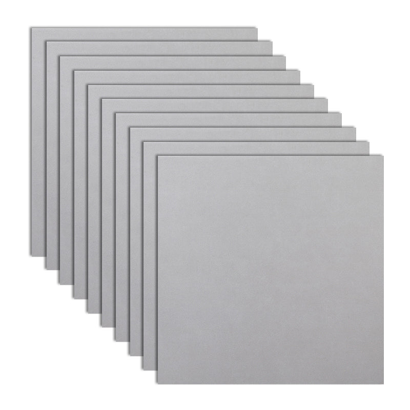 Rectangle Floor Tile Straight Edge Pure Color Floor Tile with Non-slip Light Gray 16"L x 16"W x 0.4"H Clearhalo 'Floor Tiles & Wall Tiles' 'floor_tiles_wall_tiles' 'Flooring 'Home Improvement' 'home_improvement' 'home_improvement_floor_tiles_wall_tiles' Walls and Ceiling' 7148037