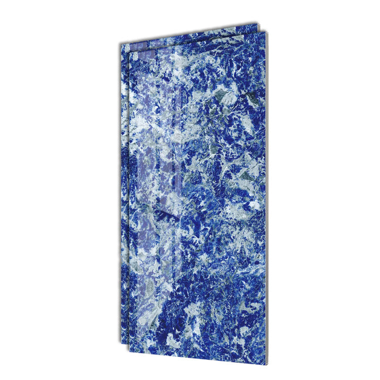 Marble Appearance Singular Tile Mirrored Rectangular Floor Tile Royal Blue Clearhalo 'Floor Tiles & Wall Tiles' 'floor_tiles_wall_tiles' 'Flooring 'Home Improvement' 'home_improvement' 'home_improvement_floor_tiles_wall_tiles' Walls and Ceiling' 7148073