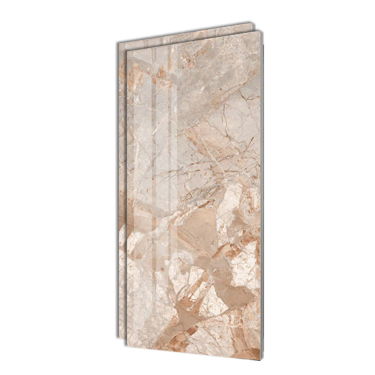 Marble Appearance Singular Tile Mirrored Rectangular Floor Tile Brown Clearhalo 'Floor Tiles & Wall Tiles' 'floor_tiles_wall_tiles' 'Flooring 'Home Improvement' 'home_improvement' 'home_improvement_floor_tiles_wall_tiles' Walls and Ceiling' 7148075