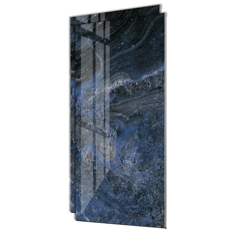 Marble Appearance Singular Tile Mirrored Rectangular Floor Tile Blue-Black Clearhalo 'Floor Tiles & Wall Tiles' 'floor_tiles_wall_tiles' 'Flooring 'Home Improvement' 'home_improvement' 'home_improvement_floor_tiles_wall_tiles' Walls and Ceiling' 7148089