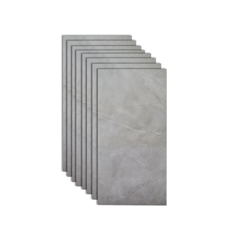 Gray Matte Singular Tile Marble Appearance Straight Edge Rectangular Floor Tile Grey Clearhalo 'Floor Tiles & Wall Tiles' 'floor_tiles_wall_tiles' 'Flooring 'Home Improvement' 'home_improvement' 'home_improvement_floor_tiles_wall_tiles' Walls and Ceiling' 7148111